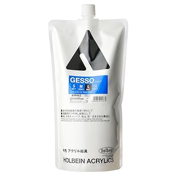 楽天ドリエム楽天市場店【中古】ホルベイン アクリリックメディウム AM463 900ml ジェッソ L 〈白色地塗り材 粗粒子タイプ〉 14463