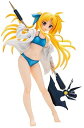 【中古】魔法少女リリカルなのはThe MOVIE 2nd A's フェイト・テスタロッサ 水着パーカーstyle 18スケール PVC製 塗装済み完成品フィギュア