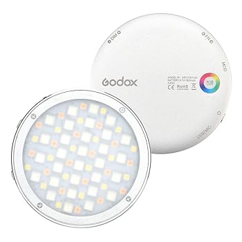 【中古】Godox正規代理店GODOX R1 RGBビデオライト 丸型 LEDビデオライト 2500K?8500K CRI 98 磁気吸着機能 14 FX特殊効果 OLEDパネル USB Type-C充電 ビ 【中古】Godox正規代理店GODOX R1 RGBビデオライト 丸型 LEDビデオライト 2500K?8500K CRI 98 磁気吸着機能 14 FX特殊効果 OLEDパネル USB Type-C充電 ビ