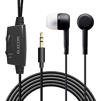 【中古】エレコム イヤホン テレビ用 しっかりフィットする耳栓タイプ φ10mmドライバー"Affinity sound" 5.0m ブラック EHP-TV11C5XBK
