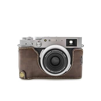 【中古】kinokoo FUJIFIFILM X100V ケース X100V カメラケース ボディーハーフケースコーヒー