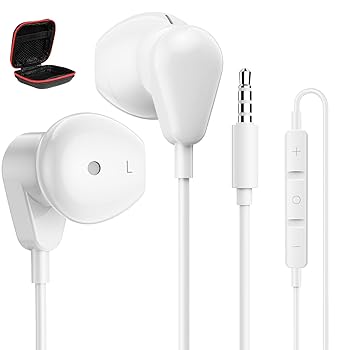 【中古】イヤホン 有線 マイク 3.5mmジャック 有線イヤホン インイヤー型 イヤフォン 通話可能 音量調整 ノイズキャンセリング パソコン PC用対応iPhone