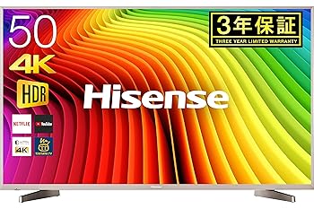 【中古】ハイセンス Hisense 50V型 液晶 テレビ HJ50N5000 4K 外付けHDD裏番組録画対応 HDR対応