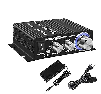 【中古】Kinter K2020A+ 限定版 オリジナル トリパス TA2020-020 Class-T Hi-Fi オーディオ ミニアンプ 12V 5A電源 ブラック