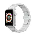 【中古】Aottom Apple Watchバンド 40mm セラミックiWatchバンド 38mm レディース メンズ ステンレススチール メタルバタフライバ...