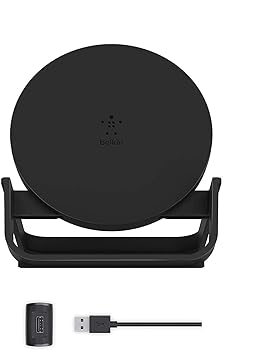 【中古】Belkin ワイヤレス充電器 Qi認証 iPhone 15 14 13 12 SE 11 XR対応 5W 7.5W 10W 出力 充電スタンド ACア...