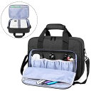 【中古】Luxja プロジェクターバッグ エプソン等メーカー対応 大開口 まとめて収納 持ち運びやすい 黒