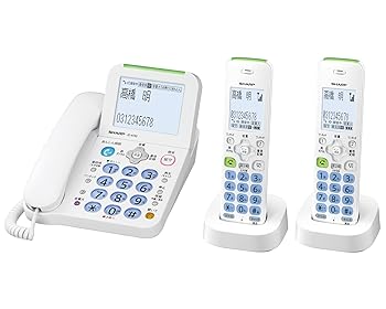 【中古】シャープ 電話機 コードレス 子機2台 詐欺対策機能 見守り機能搭載 JD-AT82CW