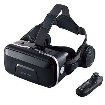 【中古】エレコム VRゴーグル iPad、iPhone、Androidスマートフォンタブレット ヘッドホン一体型タイプ VRリモコンセット ブラック VRG-XEHR01BK