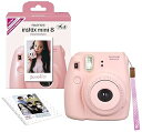 【中古】FUJIFILM インスタントカメラ チェキ instax mini 8 ピンク INS MINI 8 PINK N