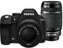 【中古】RICOH デジタル一眼レフ PENTAX K-50 DAL18-55mmWR・DAL55-300mmダブルズームキット ブラック K-50 300WZ...