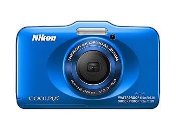 【中古】Nikon デジタルカメラ COOLPIX S31 防水5m 耐衝撃1.2m ブルー S31BL