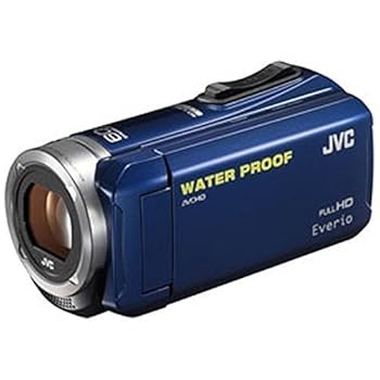 【中古】JVC SD対応 8GBメモリー内蔵 5m防水・防塵・耐衝撃フルハイビジョンビデオカメラブルー GZ-R280-A