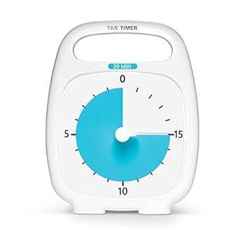 【中古】タイムタイマーTIME TIMER 勉強タイマー20分 プラス ハンドル ホワイト 学習アラーム TT20-W
