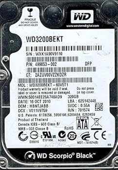 šWestern Digital WD3200BEKT-60V5T1 320GB DCM: HBNTJABB ¹͢