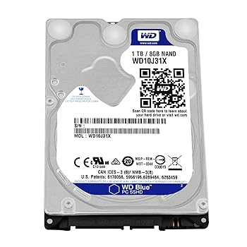 楽天ドリエム楽天市場店【中古】Western Digital WD10J31X 1TB 2.5inch SATA3.0 64MB 8GB MLC Blue SSHD 並行輸入品