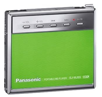 【中古】（良い）Panasonic ドッキンスタイルMD SJ-MJ55-G ポータブルMDプレーヤー (グリーン)