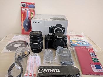 【中古】（良い）Canon デジタル一眼レフカメラ EOS Kiss デジタル X レンズキット ブラック KISSDXB-LKIT