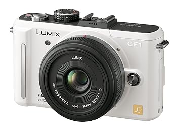 【中古】(良い)パナソニック デジタル一眼カメラ GF1 レンズキット(20mm/F1.7パンケーキレンズ付属) シェルホワイト DMC-GF1C-W