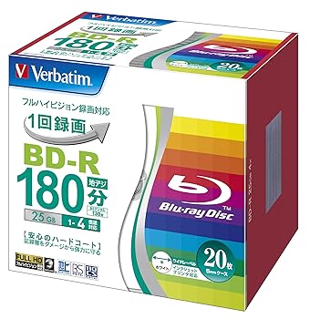 【中古】(良い)バーベイタムジャパン(Verbatim Japan) 1回録画用 ブルーレイディスク BD-R 25GB 20枚 ホワイトプリンタブル 片面1層 1-4倍速 VBR130YP20V1 【中古】(良い)バーベイタムジャパン(Verbatim Japan) 1回録画用 ブルーレイディスク BD-R 25GB 20枚 ホワイトプリンタブル 片面1層 1-4倍速 VBR130YP20V1