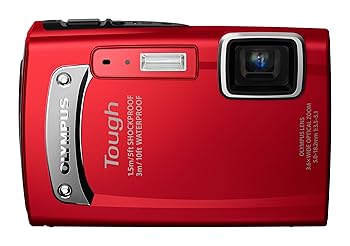 【中古】(良い)OLYMPUS 防水デジタルカメラ TOUGH TG-310 レッド 3m防水 1.5m耐落下衝撃 -10℃耐低温 14..