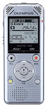 【中古】OLYMPUS ICレコーダー VoiceTrek 2GB MP3/WMA ステレオ録音 microSD対応 SLV シルバー V-801