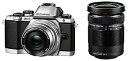 【中古】OLYMPUS OM-D E-M10 ダブルズームキット シルバー ミラーレス一眼 OM-D E-M10 DZKIT SLV(2)