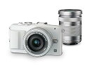 【中古】(良い)OLYMPUS ミラーレス一眼 PEN Lite E-PL6 EZダブルズームキット ホワイト E-PL6 EZ DZKIT WHT