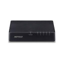 【中古】BUFFALO バッファロー 10/100Mbps対応 プラスチック筺体 AC電源 5ポート ブラック スイッチングハブ LSW4-TX-5EPL/BKD