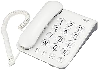 【中古】カシムラ 電話機 シンプルフォン ハンズフリー/リダイヤル機能付き (ホワイト) NSS-07 【中古】カシムラ 電話機 シンプルフォン ハンズフリー/リダイヤル機能付き (ホワイト) NSS-07