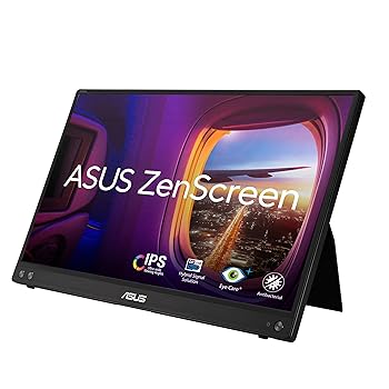 【中古】ASUS MB16AC モバイルモニター モバイルディスプレイ 薄さ8mm・軽量780g、USBで簡単接続 15.6インチ IPS フルHD ブルーライト軽減 USB Type-C