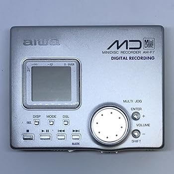 【中古】(良い）AIWA ポータブルMDプレーヤー AM-F7 シルバー