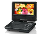 【中古】グリーンハウス ポータブル DVD プレーヤー 7型 ワイド液晶 (1024×600) 搭載 (車載用ヘッドレスト取り付けキット付属) 単3形乾電池対応 ブラッ(2)