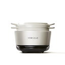 【中古】バーミキュラ ライスポットミニ 3合炊き 炊飯器 シーソルトホワイト 専用レシピブック付 RP19A-WH(3)