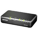 【中古】バッファロー BUFFALO Giga対応 プラスチック筐体 AC電源 5ポート LSW6-GT-5EPL/NBK ブラック スイッチングハブ ローコストモデル 簡易パッケー