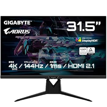 【中古】(良い)ゲーミングモニター GIGABYTE AORUS FI32U Gaming Monitor(31.5型/UHD(4K)/SS IPSノングレア/平面モニター/144Hz/1ms(GTG)/VESA Display HDR400 【中古】(良い)ゲーミングモニター GIGABYTE AORUS FI32U Gaming Monitor(31.5型/UHD(4K)/SS IPSノングレア/平面モニター/144Hz/1ms(GTG)/VESA Display HDR400