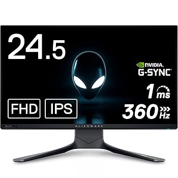 【中古】Dell ALIENWARE AW2521H 24.5インチ ゲーミングモニター (3年間無輝点交換保証/FPS向き/フルHD/IPS非光沢/DP・HDMIx2/縦横回転・高さ調整/1ms/36 【中古】Dell ALIENWARE AW2521H 24.5インチ ゲーミングモニター (3年間無輝点交換保証/FPS向き/フルHD/IPS非光沢/DP・HDMIx2/縦横回転・高さ調整/1ms/36