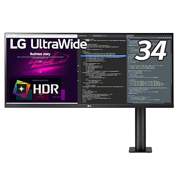 【中古】LG エルゴノミクス スタンド モニター ディスプレイ 34WN780-B 34インチ/フレームレス 平面ウルトラワイド(3440×1440)/IPS非光沢/HDR/FreeSync/