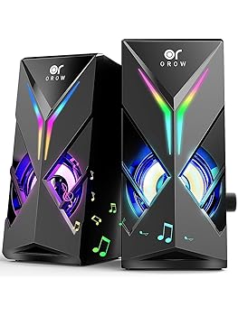 【中古】(良い)OROW PCスピーカー 10W出力 ゲーミングスピーカー デスクトップスピーカー RGBスピーカー パソコン用 スピーカー 大音量コンピュータスピーカー 【中古】(良い)OROW PCスピーカー 10W出力 ゲーミングスピーカー デスクトップスピーカー RGBスピーカー パソコン用 スピーカー 大音量コンピュータスピーカー