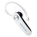 【中古】エレコム Bluetoothヘッドセット 通話・音楽両対応 Bluetooth5.0 インナーイヤー型 バッテリー残量表示可能 HD Voice対応 ホワイト LBT-HS11WH