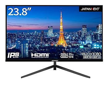 【中古】(良い)JAPANNEXT 23.8インチ モニター フルHD 1920x1080解像度 IPS ディスプレイ (HDMI/スピーカー内蔵/VESA対応/ブルーライトカット) JN-IPS2380FHDR- 【中古】(良い)JAPANNEXT 23.8インチ モニター フルHD 1920x1080解像度 IPS ディスプレイ (HDMI/スピーカー内蔵/VESA対応/ブルーライトカット) JN-IPS2380FHDR-