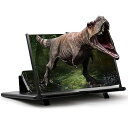 【中古】画面拡大鏡 携帯電話用 18インチ 携帯電話拡大スクリーン HD 3D 2023 アップグレード版 電話画面アンプ 電話スタンド スクリーン拡大鏡付き すべ