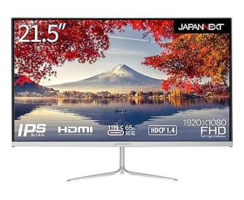 【中古】(良い)JAPANNEXT 21.5インチ モニター フルHD 1920x1080解像度 IPS ディスプレイ (HDMI/USB-C 給電 (65W) / スピーカー内蔵/VESA対応/ブルーライトカッ