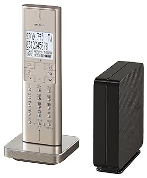 Main Unit - 【中古】(未使用・未開封品)シャープ 電話機 コードレス 迷惑電話機拒否機能 ゴールド系 JD-XF1CL-N