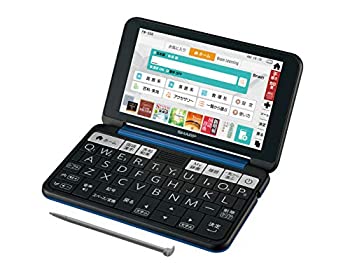 【中古】(非常に良い)シャープ カラー電子辞書 Brain 高校生向け上位モデル ネイビー系 2019年春モデル PW-SS6-K