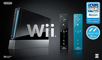 Peripheral Equipment - 【中古】(未使用・未開封品)Wii本体 (クロ) Wiiリモコンプラス2個、Wiiスポーツリゾート同梱 【メーカー生産終了】