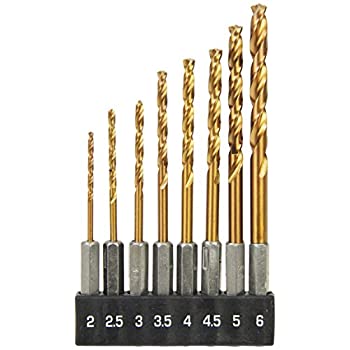 【中古】SK11 六角軸 3倍スピードドリルセット 8本組 2.0~6.0mm S3SD-8HEX