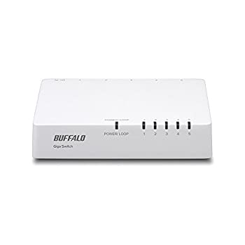 【中古】【非常に良い】BUFFALO Giga対応 プラスチック筐体 AC電源 5ポート ホワイト スイッチングハブ ローコスト版 LSW4-GT-5EPL/WH 【中古】【非常に良い】BUFFALO Giga対応 プラスチック筐体 AC電源 5ポート ホワイト スイッチングハブ ローコスト版 LSW4-GT-5EPL/WH