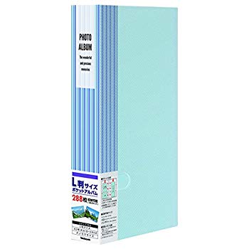 【中古】【非常に良い】ナカバヤシ ポケット アルバム フォトホルダー L判 288枚 ストライプブルー PHE3288A-B w17b8b5