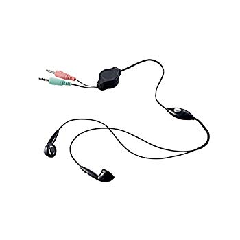 【中古】エレコム ヘッドセット マイク 両耳 インナーイヤーホン 巻取付 1.05m HS-EP14BK 2zzhgl6